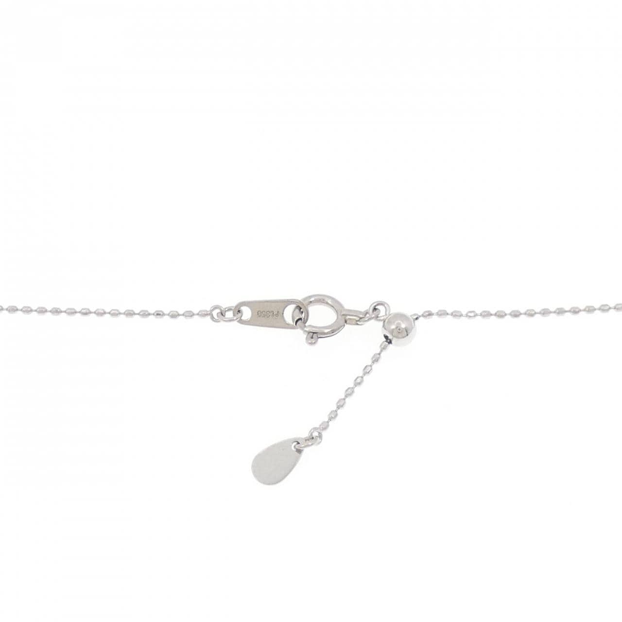 PT900/PT850 フラワー ダイヤモンド ネックレス 0.20CT