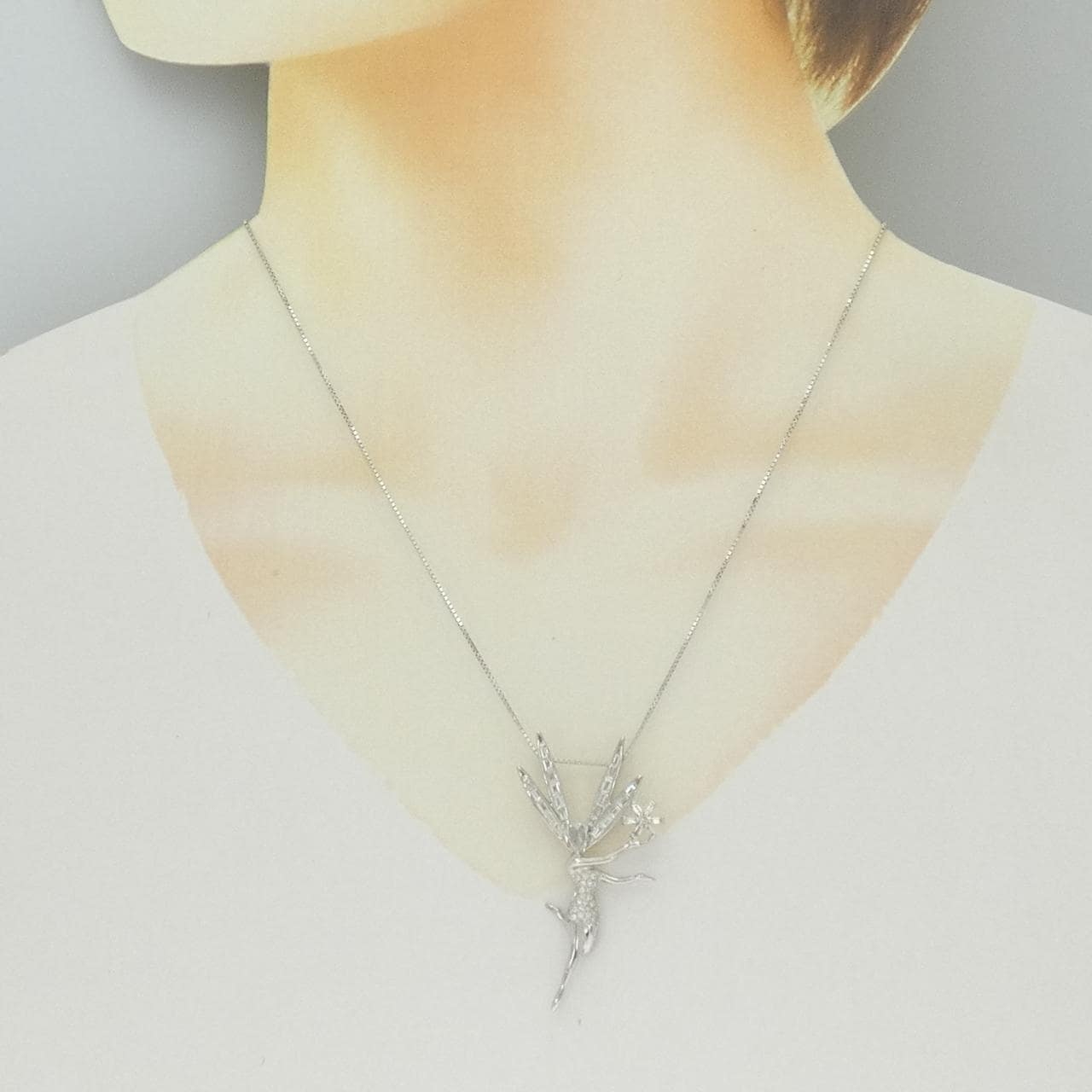 750WG/K18WG ダイヤモンド ネックレス 1.00CT