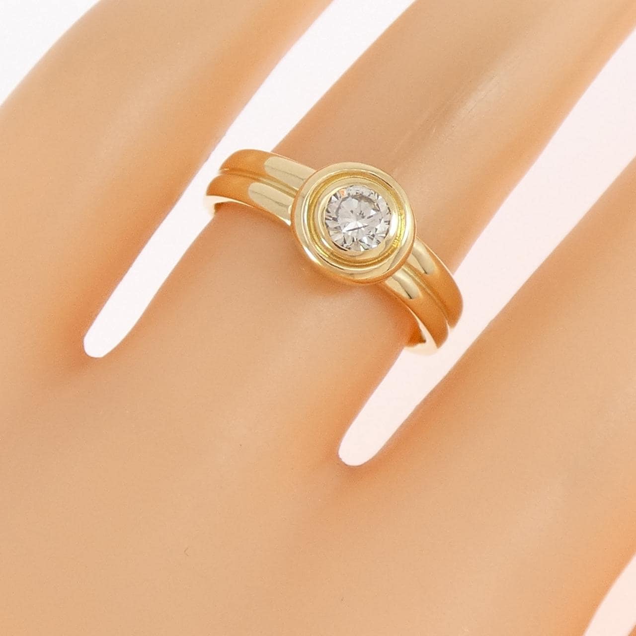 K18YG ダイヤモンド リング 0.33CT