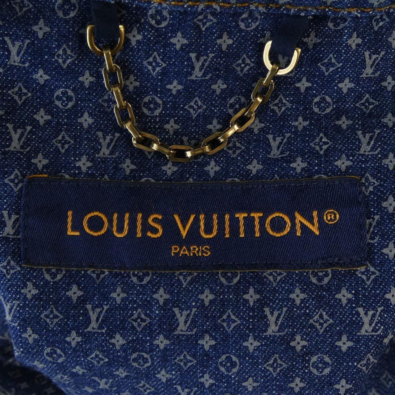 ルイヴィトン LOUIS VUITTON リフレクティブ ナノグラム シャンブレー ショートスリーブシャツ HVS77WMKE S／Sシャツ