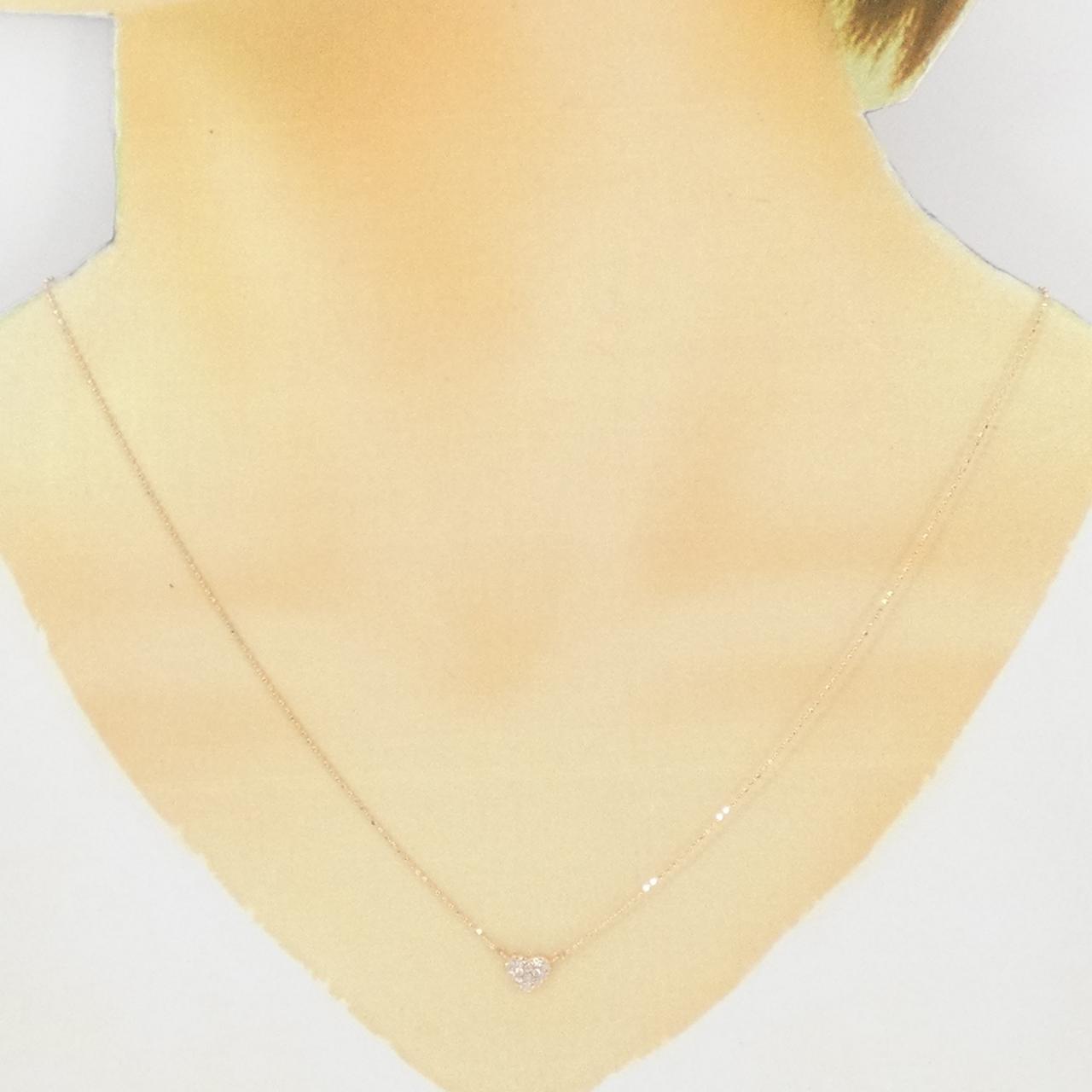 K14PG ダイヤモンド ネックレス 0.10CT