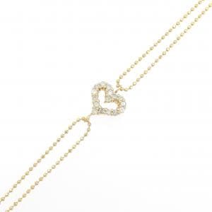 K18YG ハート ダイヤモンド ブレスレット 0.20CT