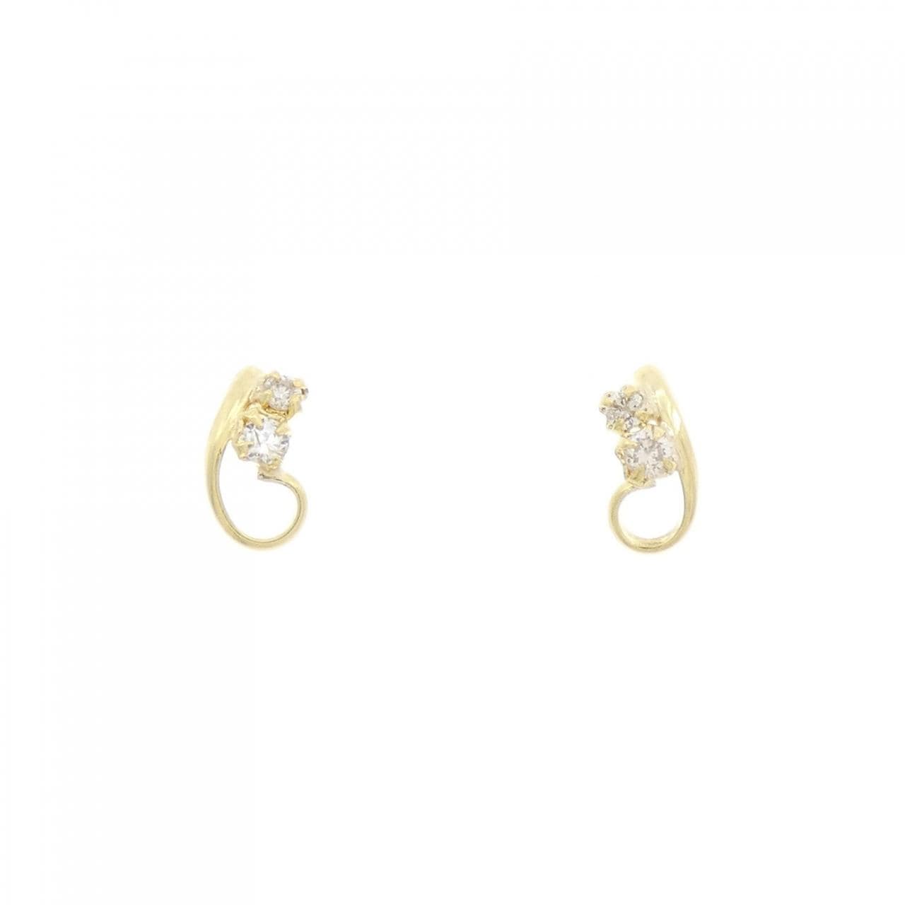 K18YG ダイヤモンド ピアス 0.06CT