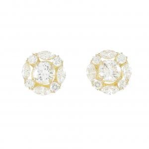 [BRAND NEW] K18YG Diamond earrings 0.291CT 0.282CT G SI1 Good