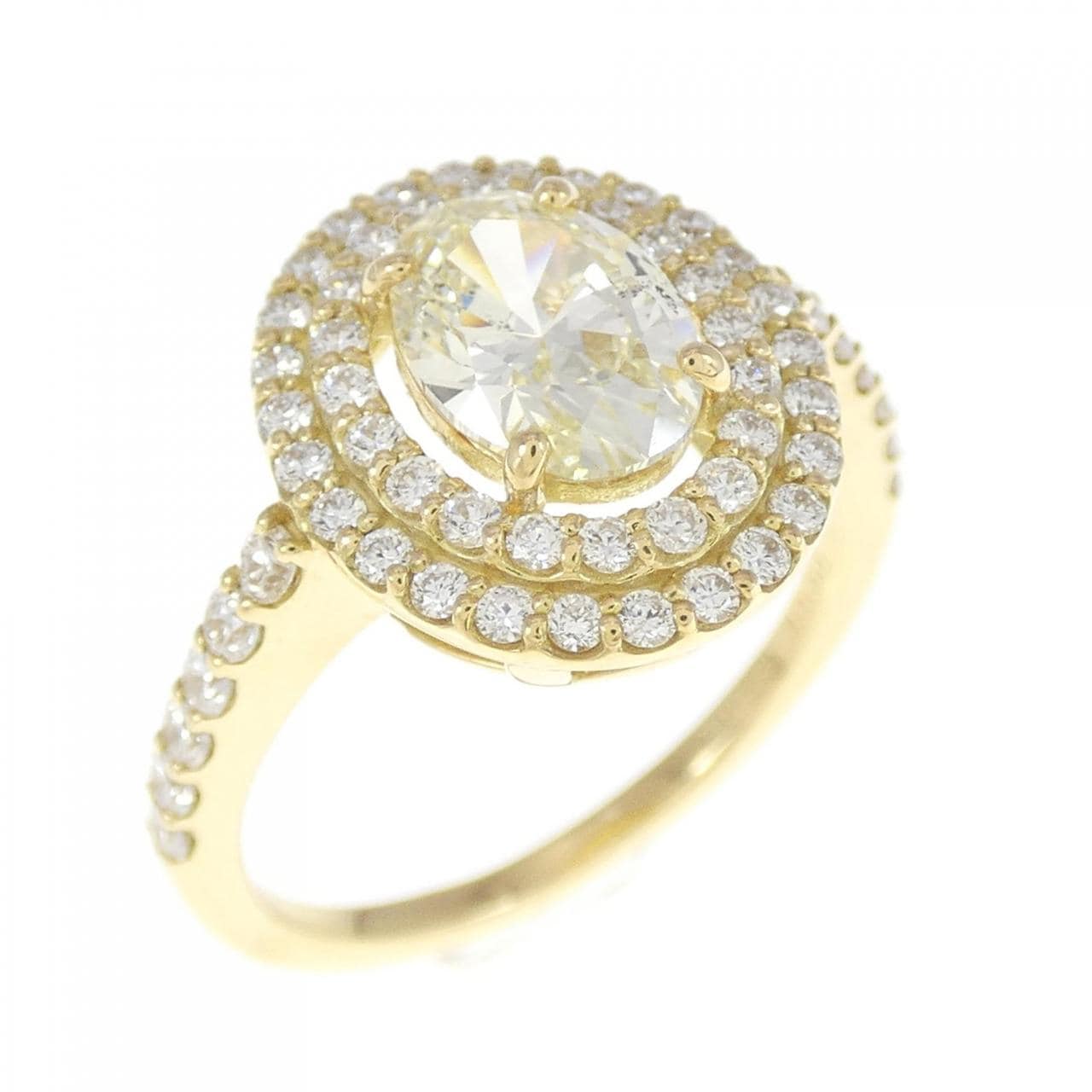 [Remake] K18YG Diamond ring 1.038CT VLY SI1 oval cut