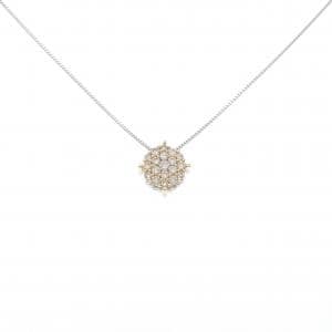 K18/PT950/PT850 ダイヤモンド ネックレス 0.88CT