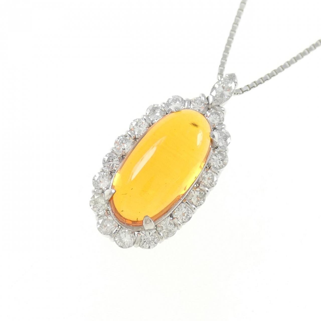 PT900/PT850 オパール ネックレス 2.75CT