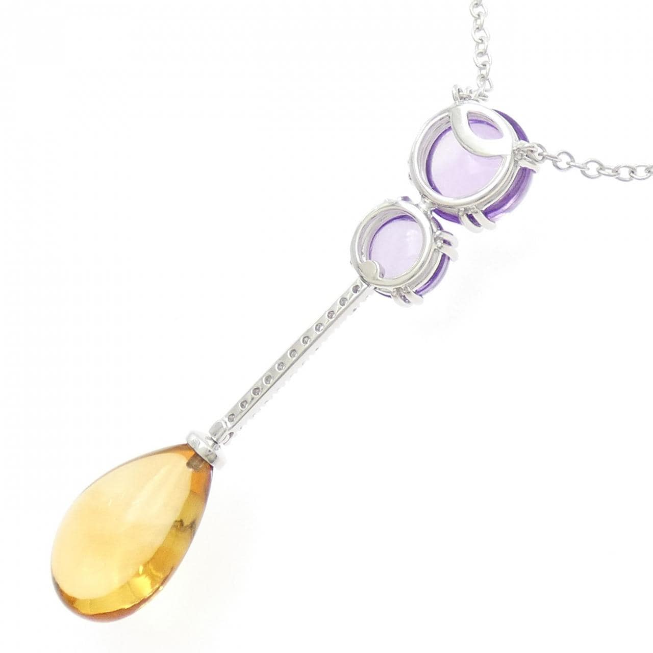 750WG カラーストーン ネックレス