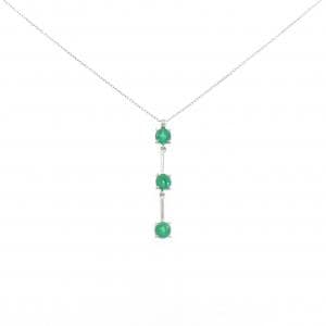 PT900/PT850 エメラルド ネックレス 0.56CT