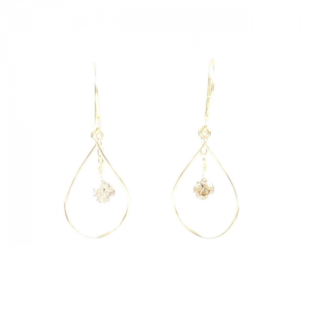 K18YG ダイヤモンド ピアス 0.2CT