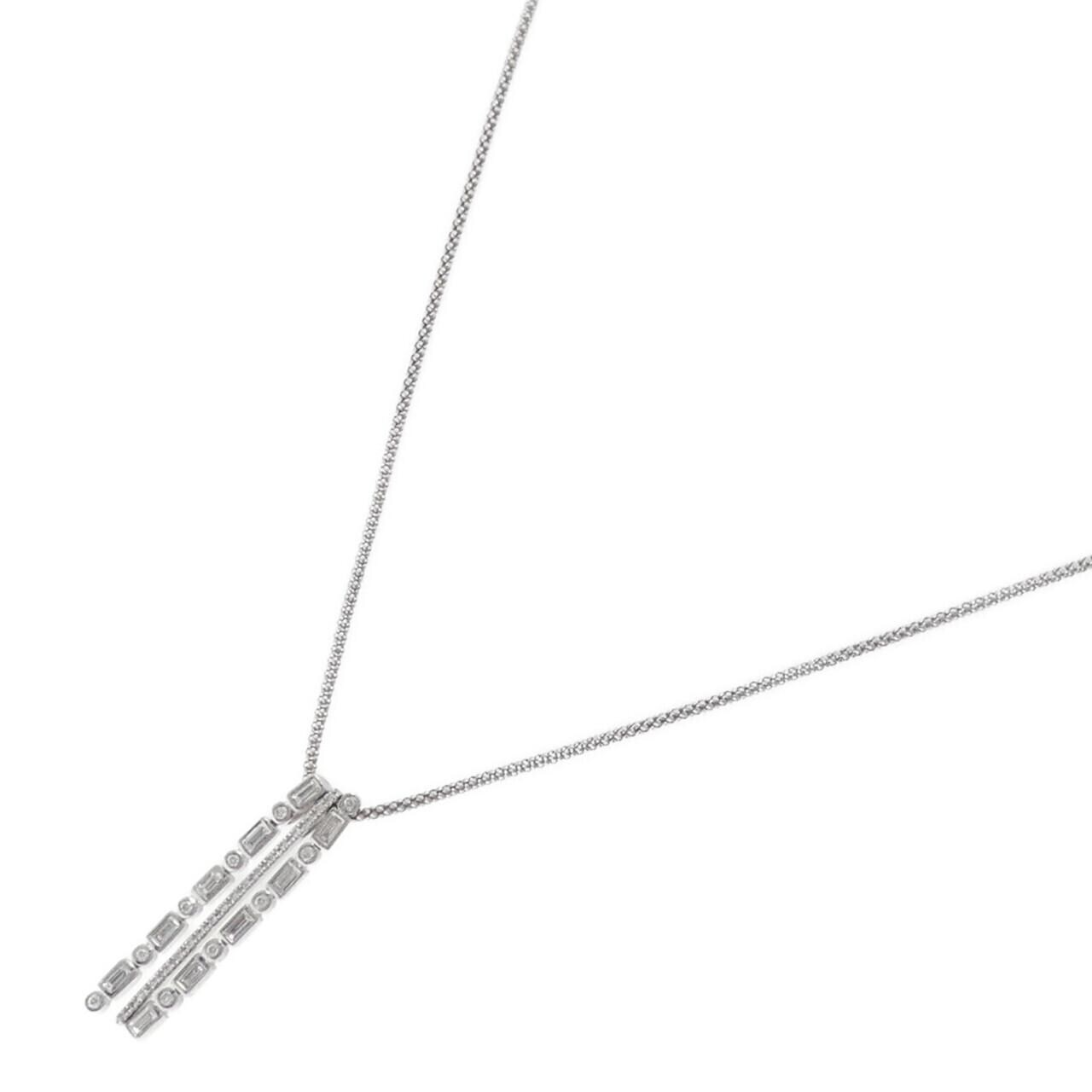 K18WG 2WAY ダイヤモンド ネックレス 0.43CT