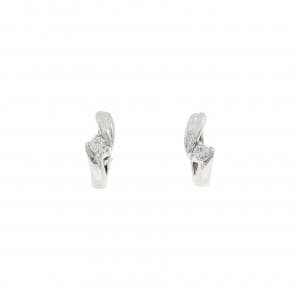 K18WG ダイヤモンド ピアス 0.12CT
