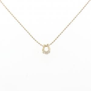 K10YG ホースシュー ダイヤモンド ネックレス