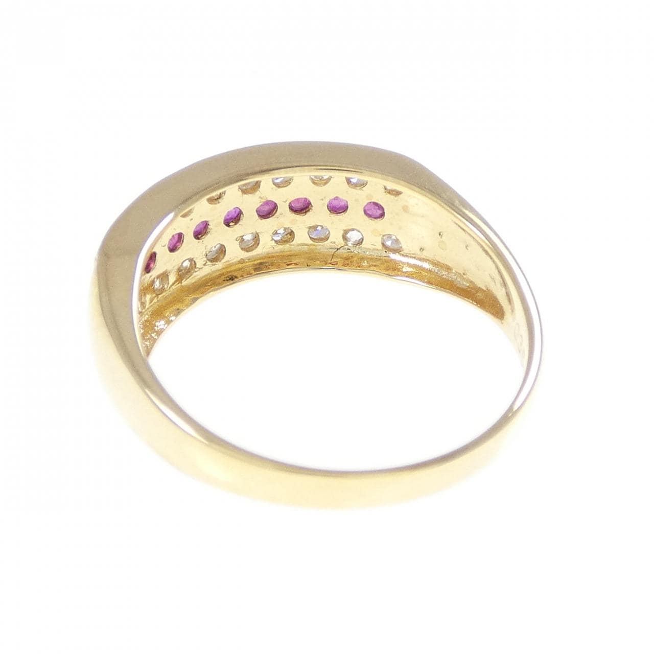 K18YG红宝石戒指0.35CT