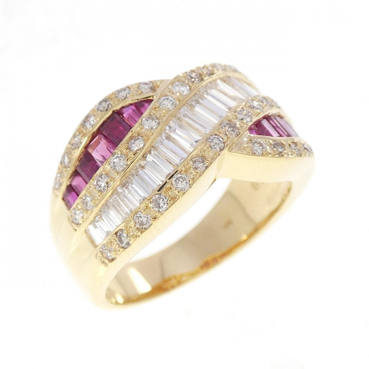 K18YG ルビー リング 0.90CT