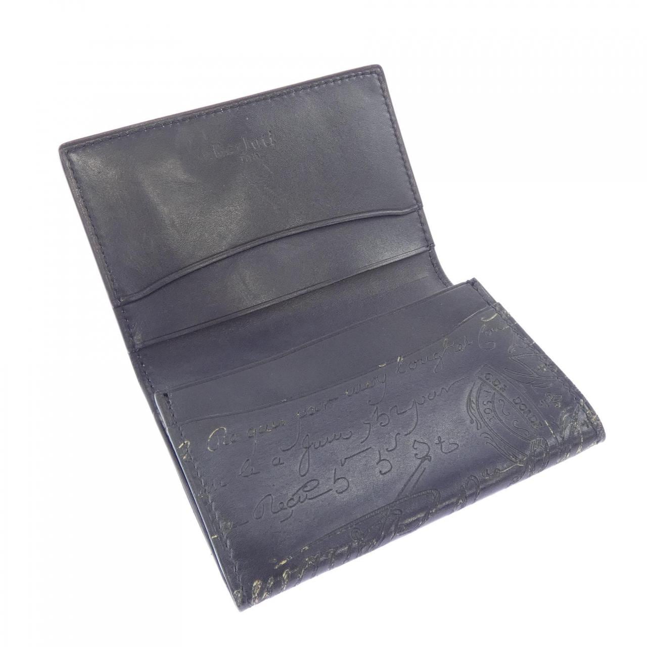 ベルルッティ Berluti インブイアスクリットレザーカードホルダー CARD CASE