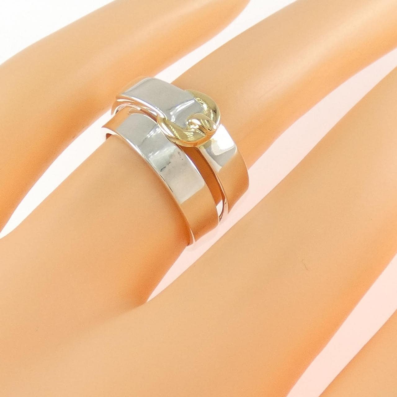 【ヴィンテージ】エルメス ドュブルトュール リング