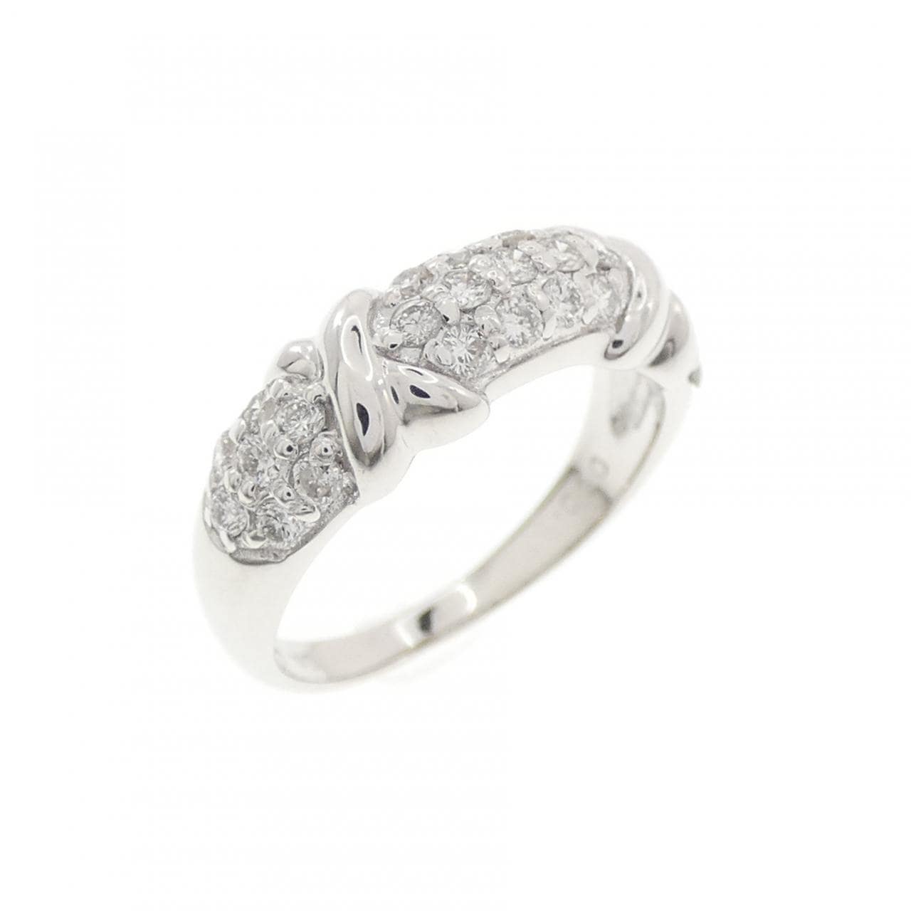 K18WG ダイヤモンド ピンキー リング 0.30CT