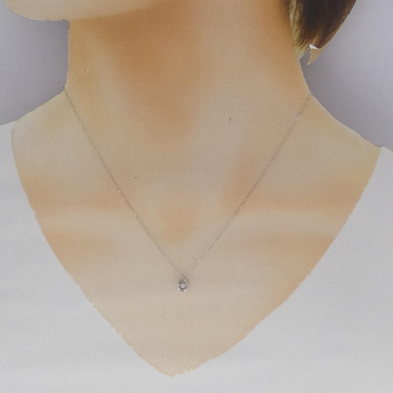 K18WG ダイヤモンド ネックレス 0.02CT