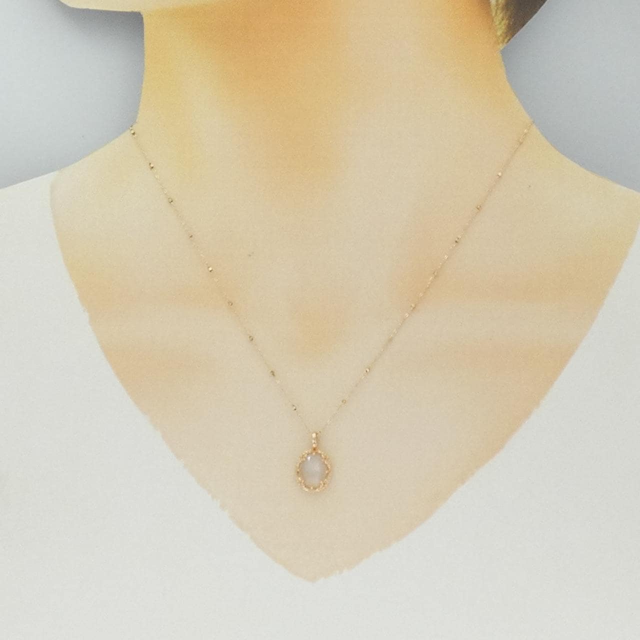 K10PG ムーンストーン ネックレス