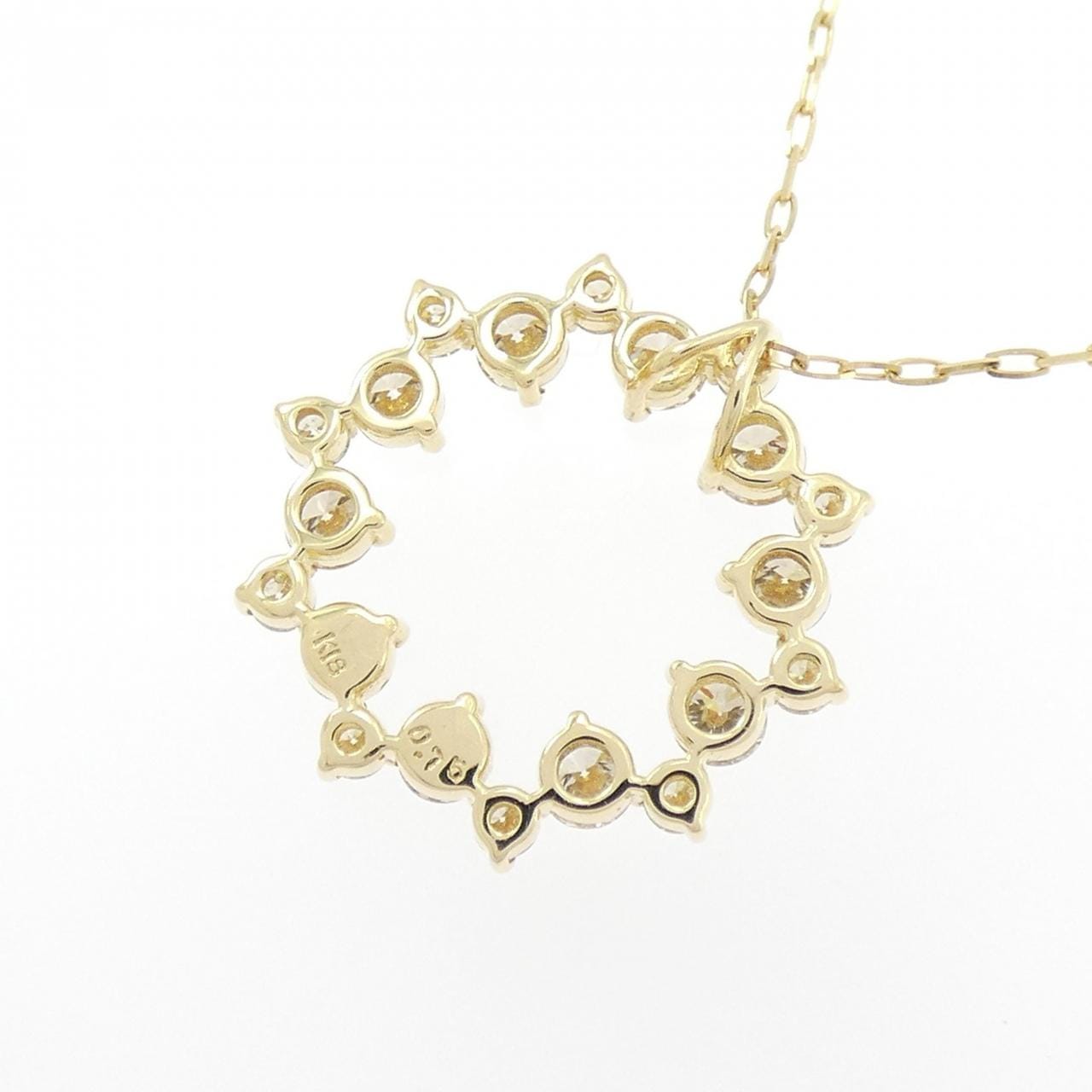 K18YG ダイヤモンド ネックレス 0.75CT