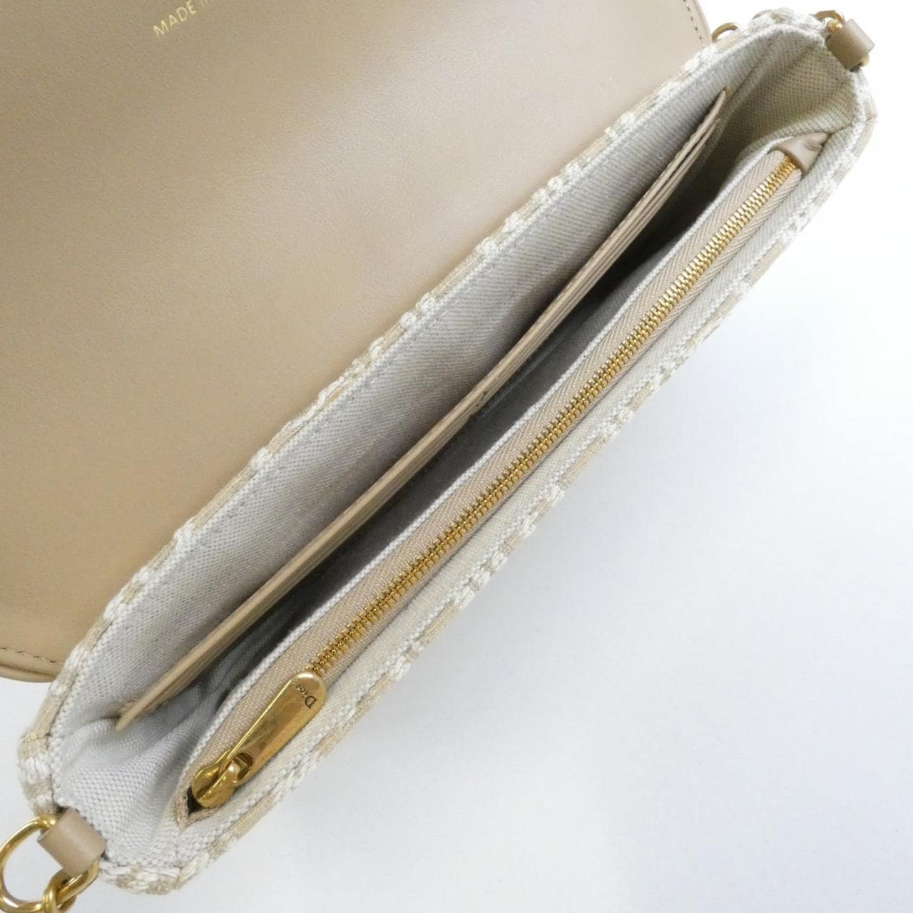 クリスチャンディオール DIOR OBLIQUE サドル チェーン ポーチ ミディアム S5907CNKO チェーンウォレット