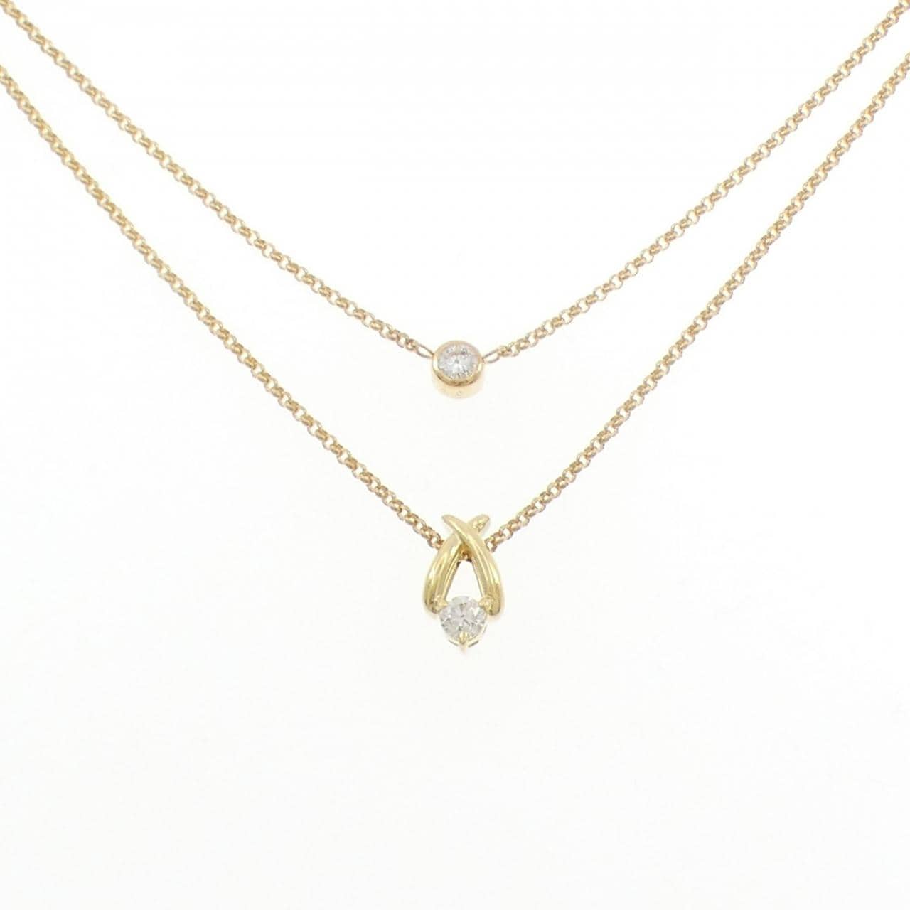K18YG ダイヤモンド ネックレス 0.155CT