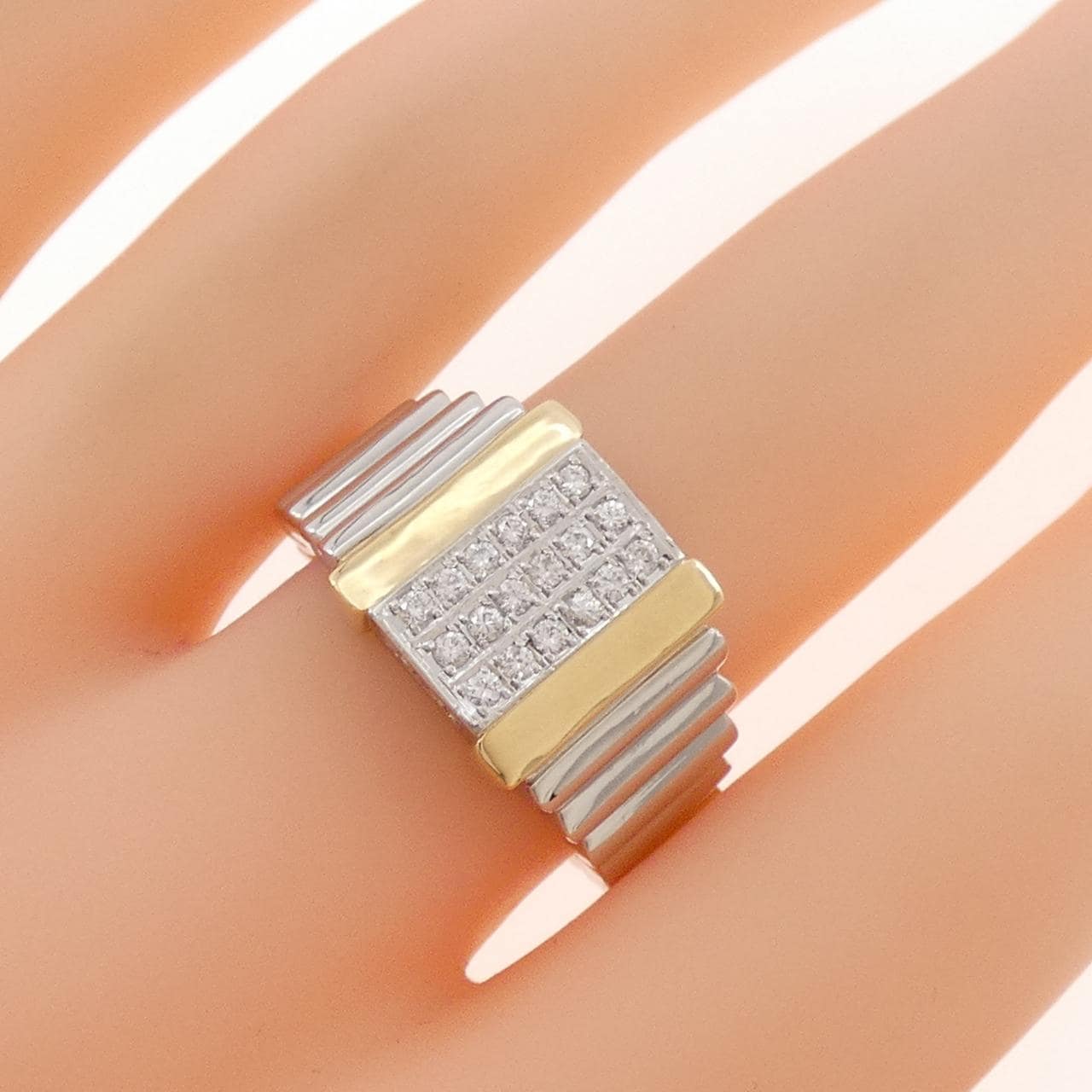 K18YG/PT900 ダイヤモンド リング 0.27CT