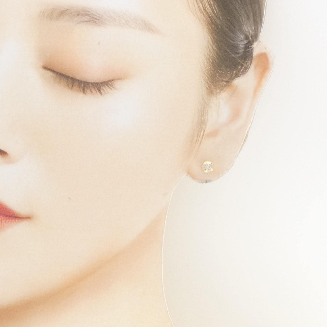 K18YG ダイヤモンド ピアス 0.16CT
