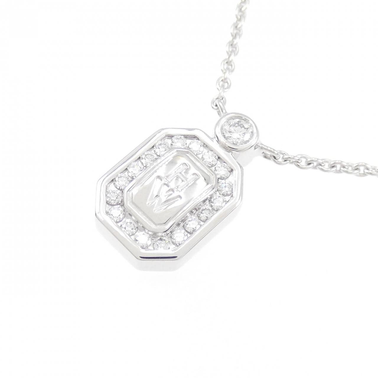 HARRY WINSTON HW logo necklace