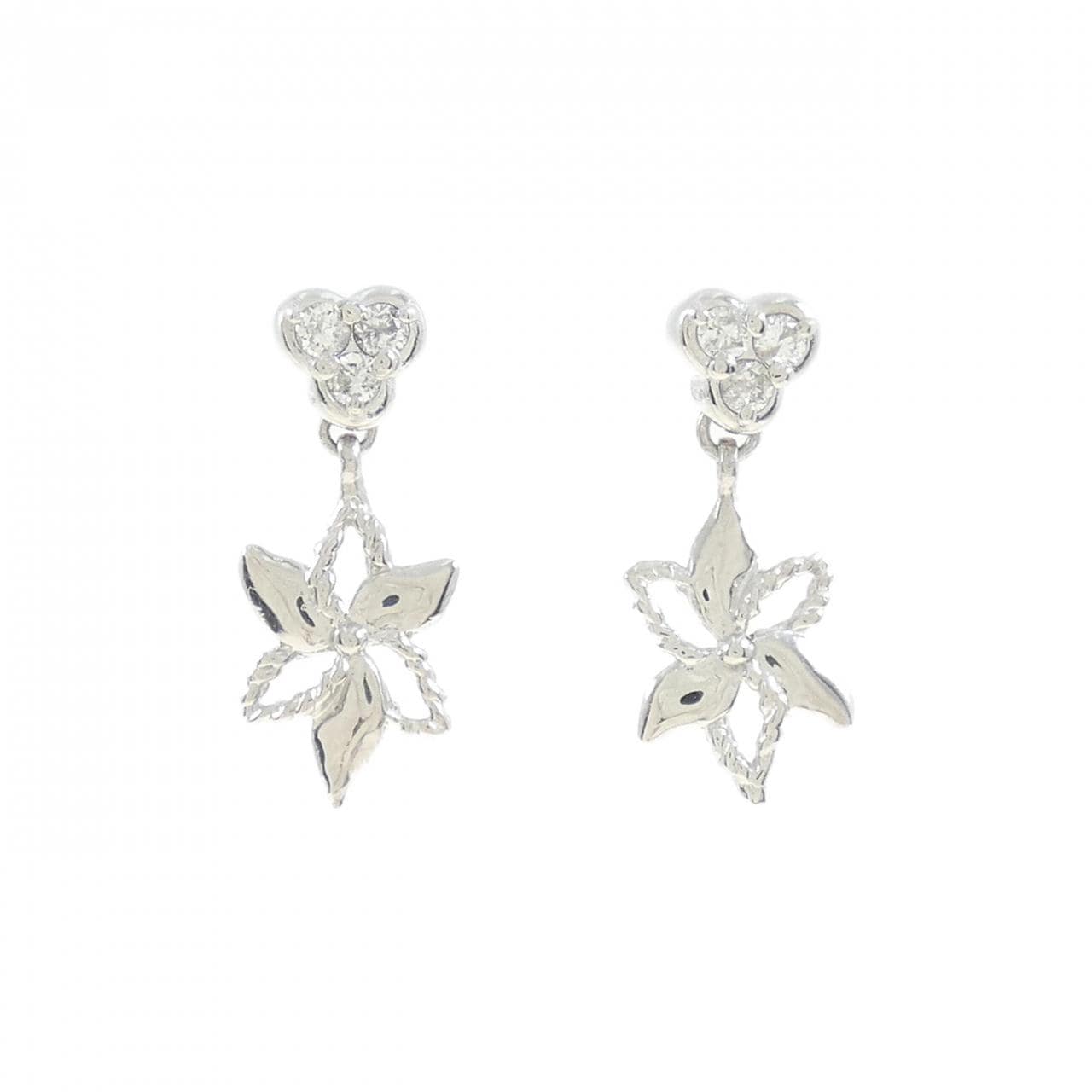PT900 ダイヤモンド ピアス 0.20CT