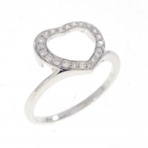750WG ハート ダイヤモンド リング 0.18CT