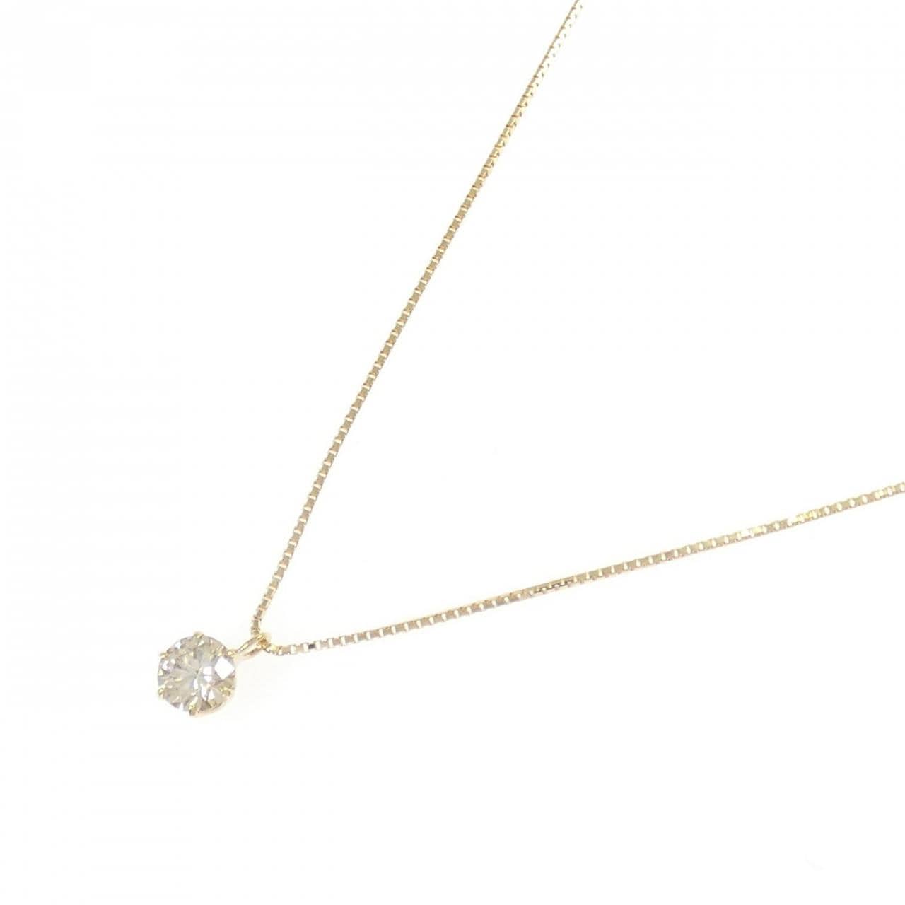 K18YG ソリティア ダイヤモンド ネックレス 0.305CT