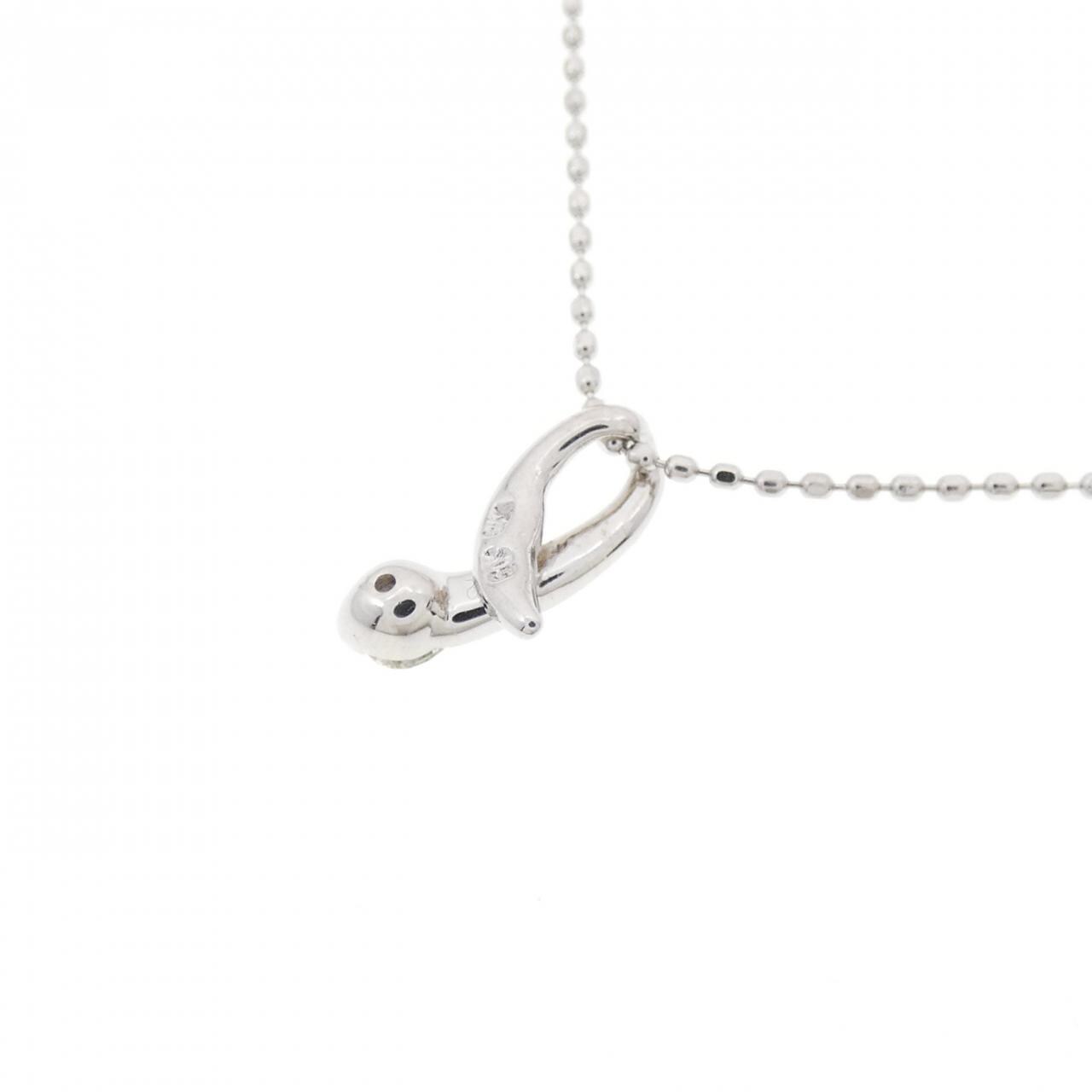 K18WG ダイヤモンド ネックレス 0.09CT