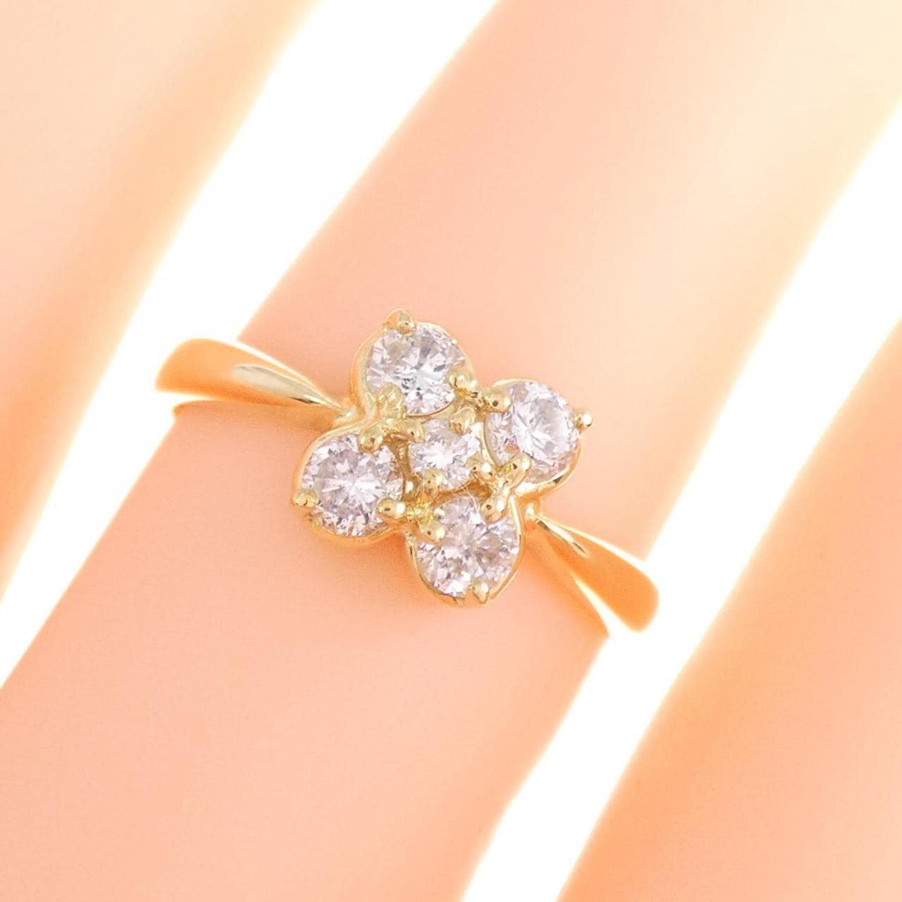 コメ兵｜K18YG フラワー ダイヤモンド リング 0.54CT｜ジュエリー