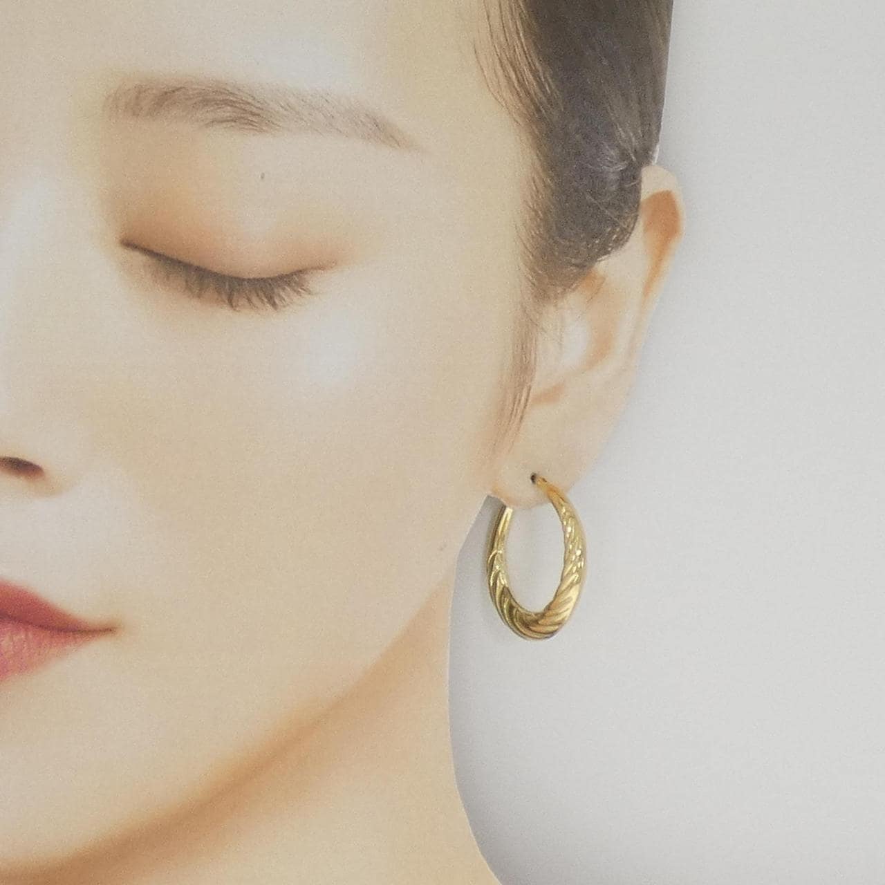 750YG フープ ピアス