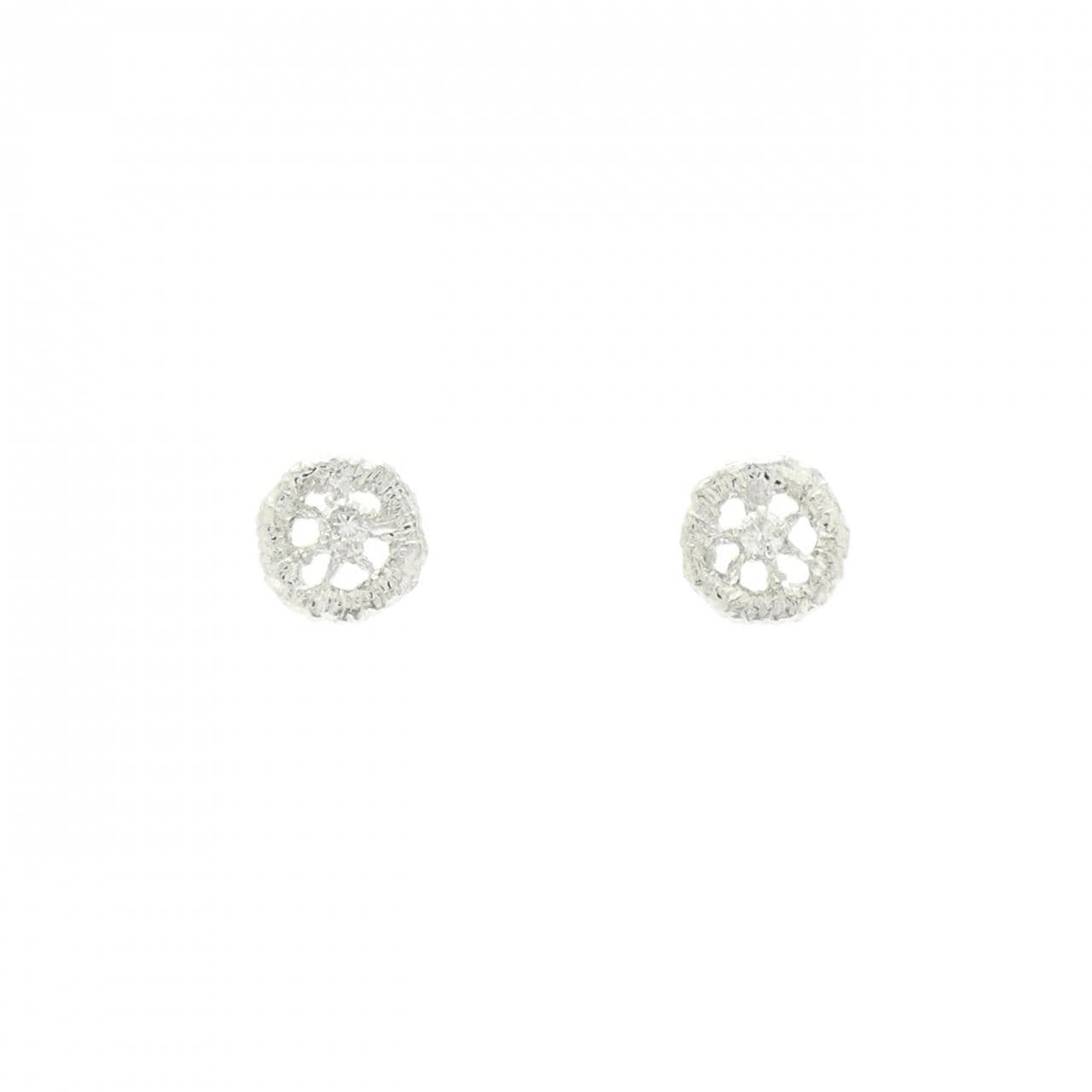 PT900 ダイヤモンド ピアス 0.04CT
