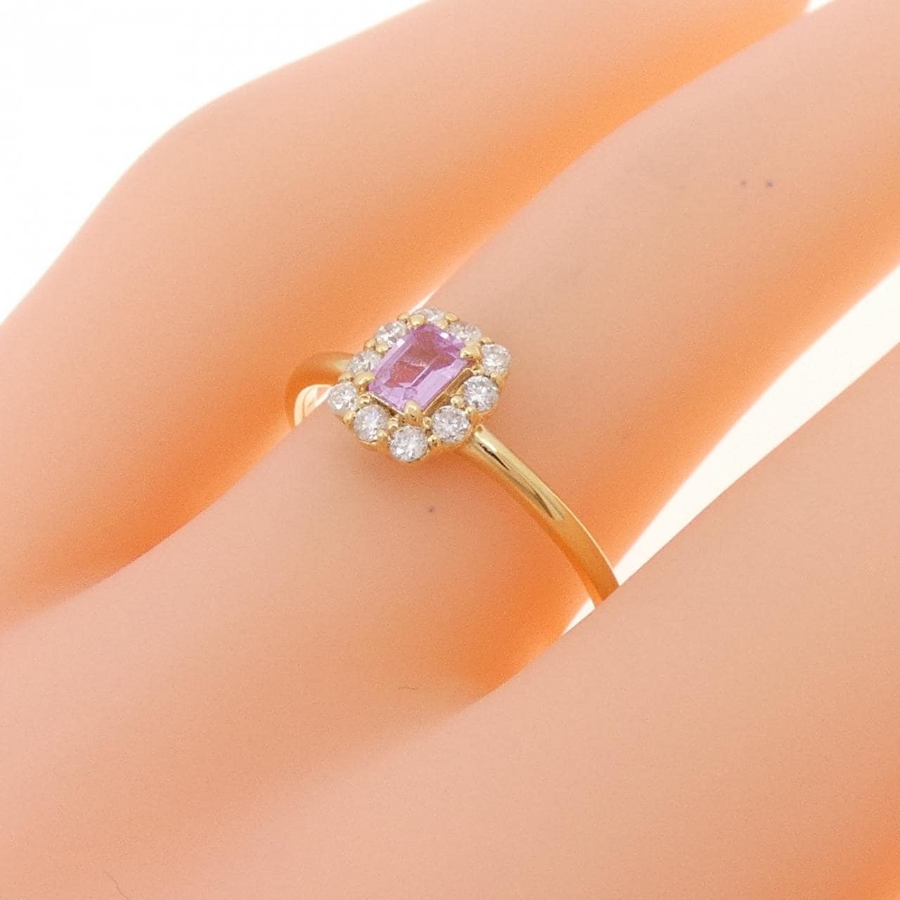 K18YG サファイヤ リング 0.40CT