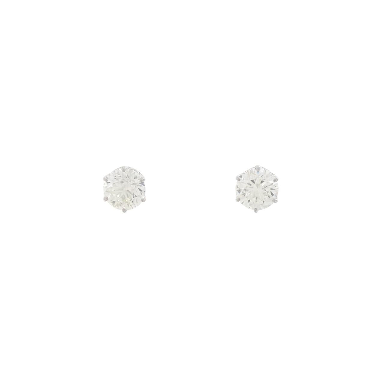 PT900 ダイヤモンド ピアス 0.509CT 0.514CT K VS2-SI2 VG-GOOD