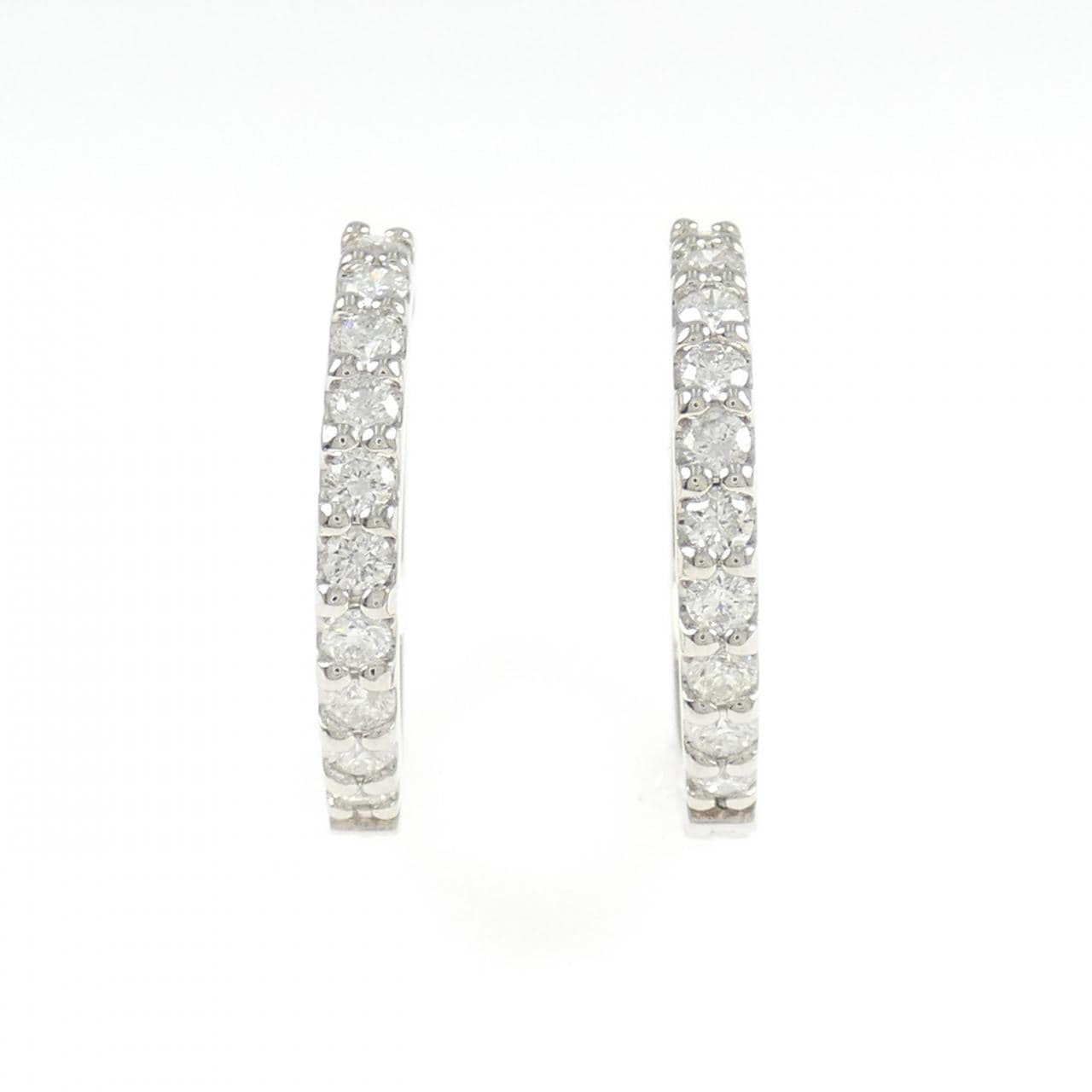 PT900 ダイヤモンド フープ ピアス 1.00CT