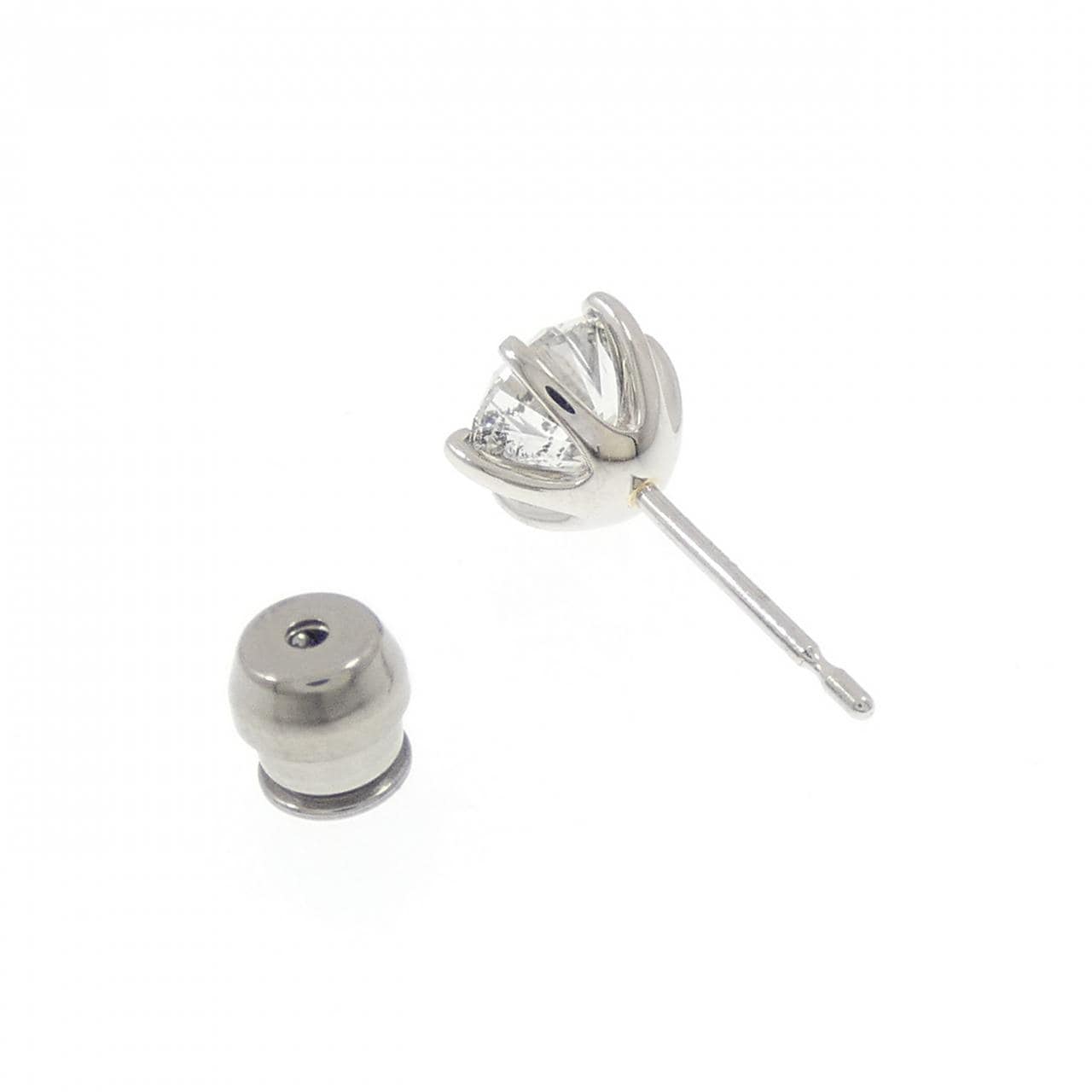 [再加工款] PT900/ST单钻钻石耳环 1.003 克拉 G I1 品质优良