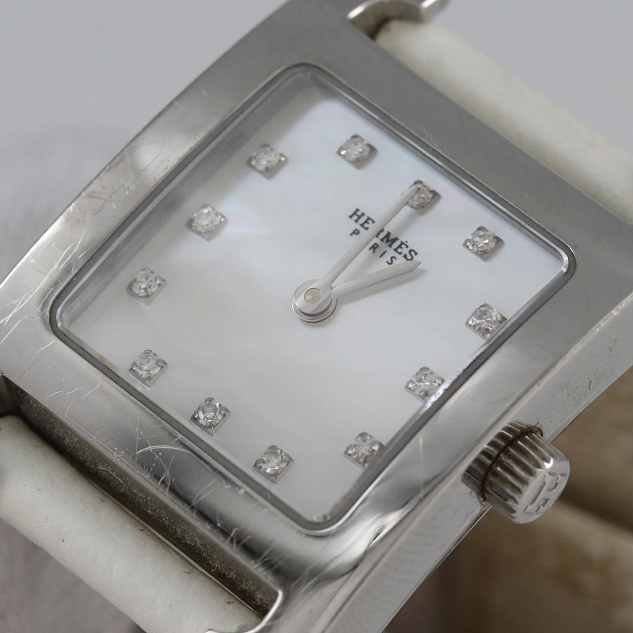 【ノーメンテナンス還元価格】エルメス Hウォッチ･12P HH1.210 SS クォーツ