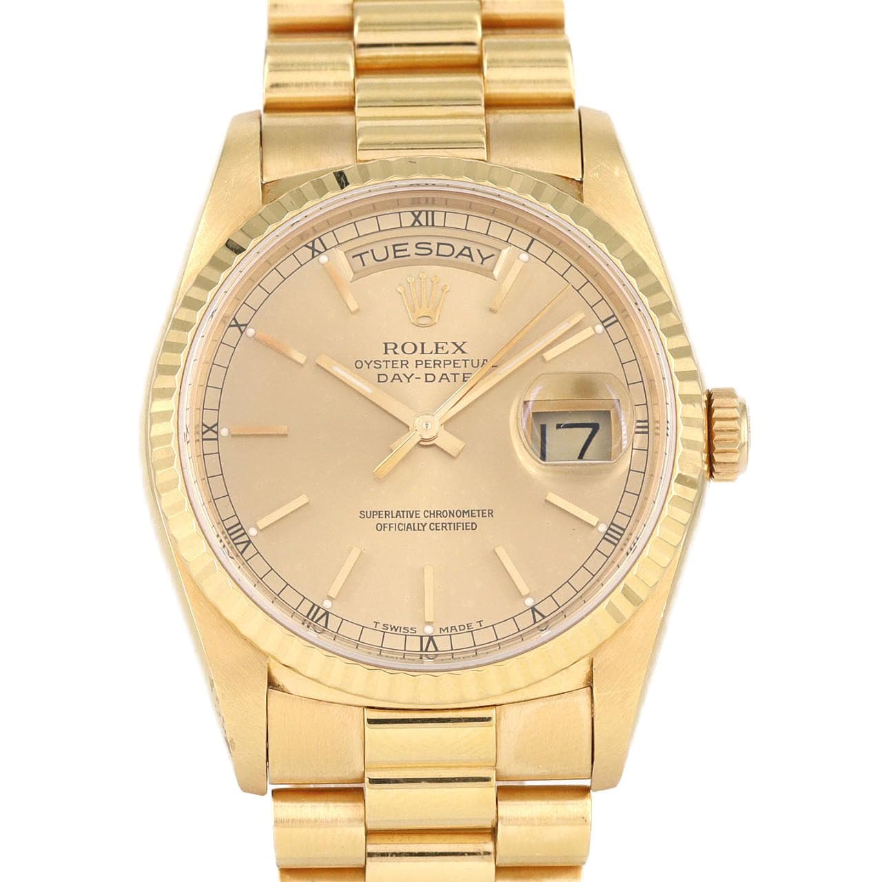 【ノーメンテナンス還元価格】ロレックス デイデイト 18238 YG 自動巻 R番