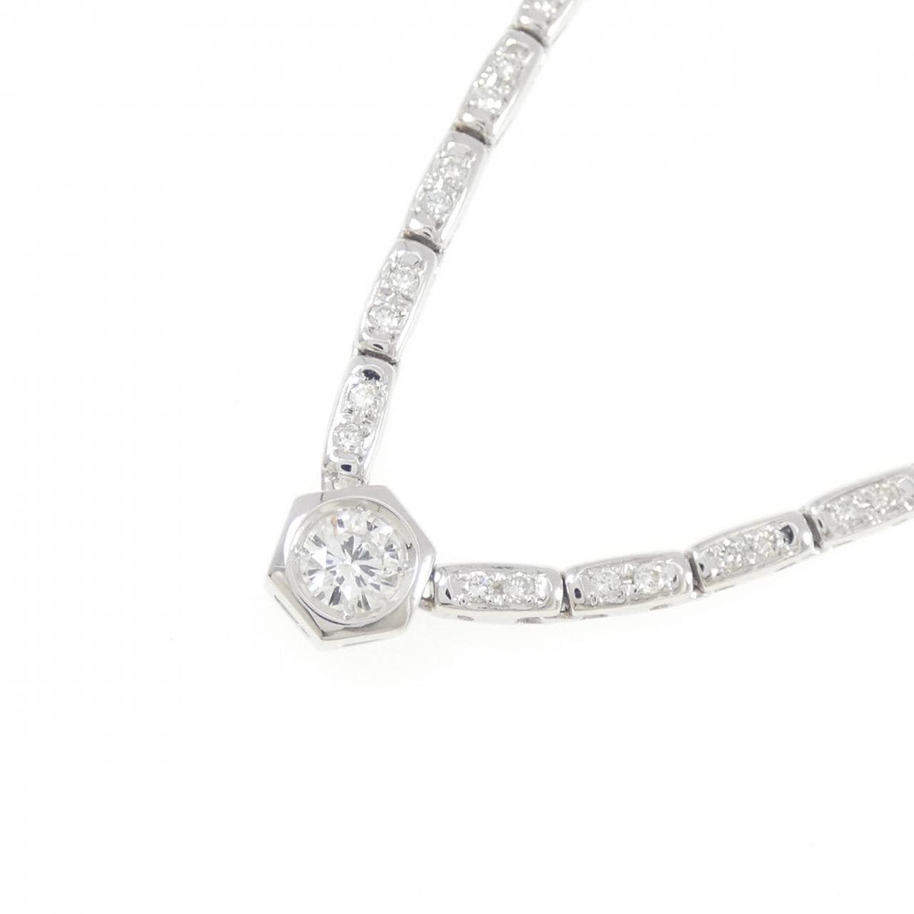 750WG ダイヤモンド ネックレス 0.37CT