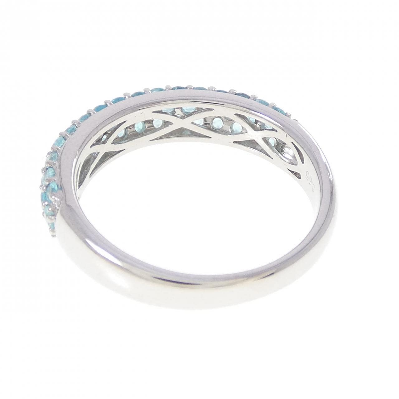 K18WG パヴェ トルマリン リング 0.65CT