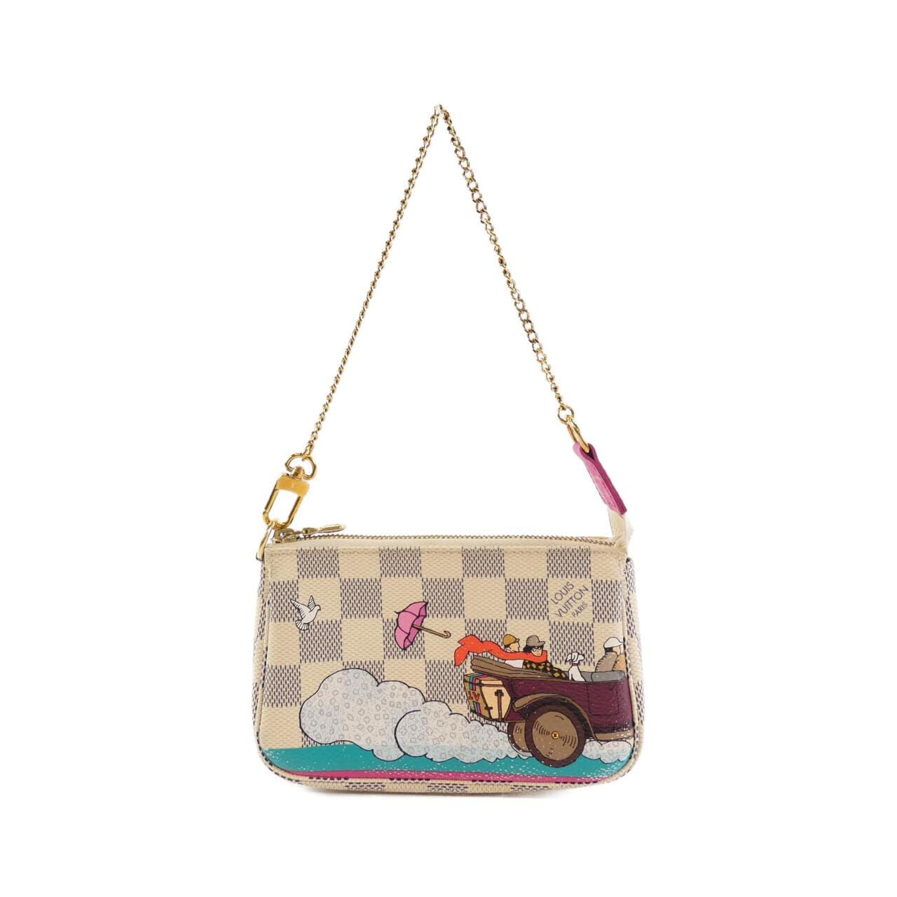 LOUIS VUITTON Damier Azur (Illustre Evasion) Mini Pochette Accessoires N41463 Accessory Pouch