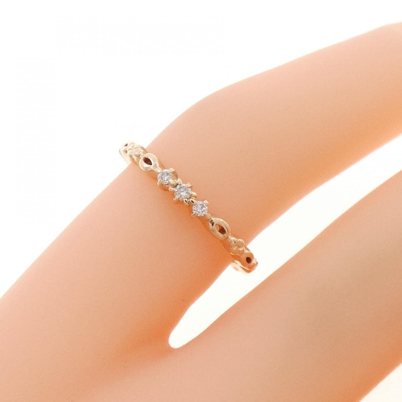 4゜C ダイヤモンド ピンキーリング