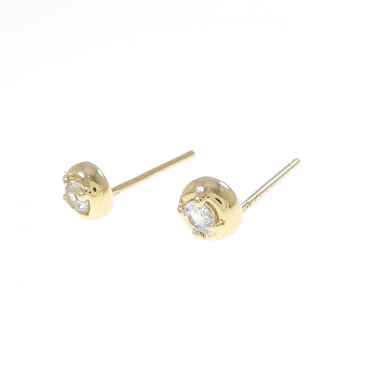 K18YG アクアマリン ピアス