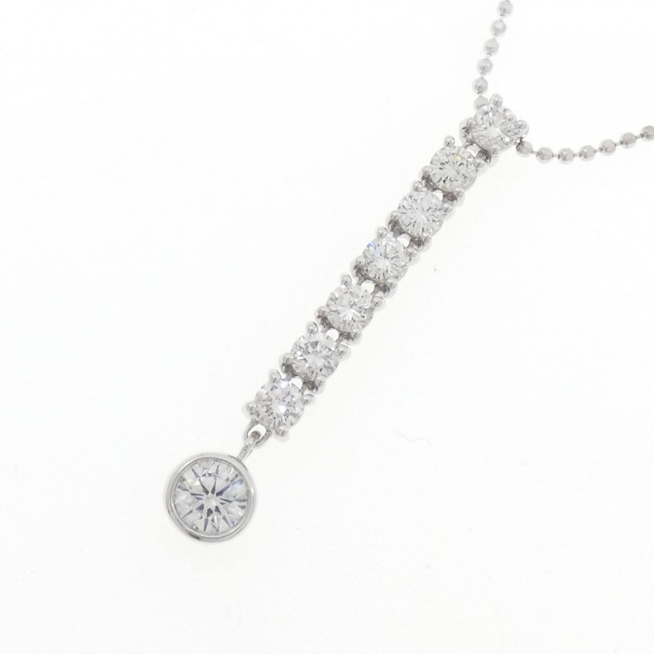K18WG ダイヤモンド ネックレス 0.80CT