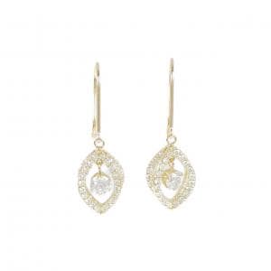 [BRAND NEW] K18YG Diamond earrings 0.204CT 0.200CT F SI2 Good